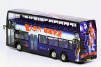 1:76 Scale Purple CMNL NO.8 Route Hong Kong Alexander Dennis Bus