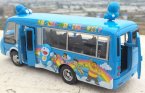 Kids Blue Pull-Back Function Diecast Doraemon School Bus Toy