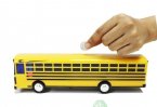 Kids Bright Yellow Plastics Savings Box School Bus Toy