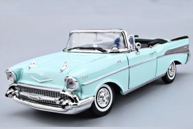 Blue 1:18 MotorMax Diecast 1957 Chevrolet Bel Air Model