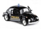 Black 1:36 Scale Kids Police Diecast VW Beetle Toy