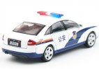 White 1:64 Scale Police Diecast Audi A6 C5 Car Model