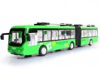 Kid 1:48 Scale White /Green /Red Diecast Articulated Trolley Bus