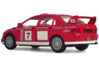 1:36 Scale Kids NO.7 WRC Red Diecast Mitsubishi Lancer Toy