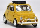 Yellow / Red 1:24 Scale Bburago Diecast Fiat 500L Model