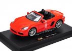 1:24 Scale Red Bburago Diecast Porsche 718 Boxster Model