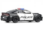 White-Black Kid 1:36 Scale Police Diecast Dodge Charger SRT Toy