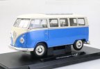 1:18 Scale 1963 Red/ Blue/ Gray Welly VW T1 Microbus Model