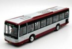 1:43 Scale White-Red Diecast Foton BJ6123C7C4D City Bus Model