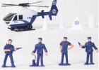 Kids White Five Police Theme Die-Cast Toys