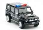 1:64 Scale Black Police Diecast 2016 BAIC ORV BJ80 SUV Model