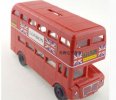 Red Plastics Saving Box London Double Decker Bus Toy