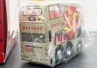 Mini Scale Golden KMB Plastic Dennis Double Decker Bus Model