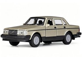 Kids 1:36 Scale Champagne Welly Diecast Volvo 240 GL Toy