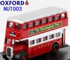 Mini Scale Red Oxford Birmingham Post Double Decker Bus Model