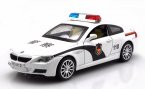 White 1:32 Scale Kids Police Theme Diecast BMW M6 Toy