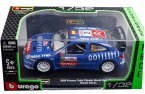 Blue 1:32 Bburago NO.2 Diecast 2006 Citroen Xsara WRC Model