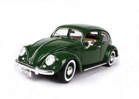 Green 1:18 Scale Bburago Diecast 1955 VW Kafer Beetle Model