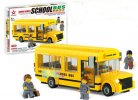 246 Pieces Kids Yellow Building Blocks U.S. School Bus Toy