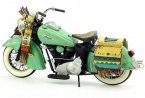 Tinplate 1:6 Scale Green Vintage 1953 Indian Motorcycle Model