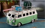 Red / Green / Blue Small Scale Tinplate VW Camper Bus Model