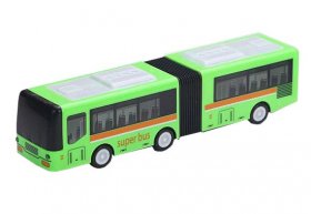 Kids Green / Blue Plastics Electric Articulated City Bus Toy