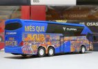 Blue Barcelona F.C. Painting Kids Diecast Coach Bus Toy