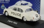 White 1:43 Scale Police Atlas Diecast Jaguar MK Model