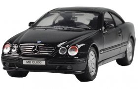 Silver /Black 1:24 Scale Welly Diecast Mercedes Benz CL600 Model