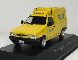 Yellow 1:43 Scale IXO Diecast Fiat Fiorino Correios Van Model