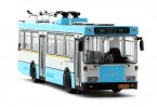 1:64 Scale Blue Diecast Huayu BJD WG120A Trolley Bus Model