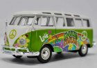 Green-White 1:24 Scale Maisto Diecast VW T1 Bus Model
