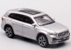 1:64 Scale Silver / Blue Diecast 2021 Geely Xingyue L SUV Model