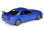 1:24 Scale Welly Diecast Nissan Skyline GT-R R34 Model