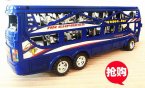 Large Scale Kids Red / Blue Double Decker City Bus Toy