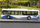 1:64 Scale White-Blue Diecast Volvo B7RLE City Bus Model