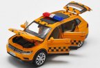 Kids 1:32 Scale Yellow Police Diecast VW Tiguan L SUV Toy