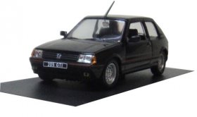 Black 1:43 Atlas Diecast 1985 Peugeot 205 GTI Model