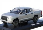 Silver 1:43 Diecast 2023 Mitsubishi Triton Pickup Truck Model