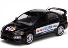 Black 1:43 Police Diecast Mitsubishi Lancer Evolution X Model