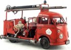 Red Large Tinplate Vintage 1956 VW Fire Fighting Truck Model