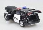 Kids Black-White 1:32 Scale Police Diecast Audi Q7 Toy