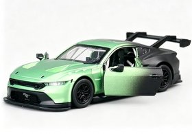 Kids 1:36 Scale Green / Gray Diecast Ford Mustang GT3 Toy