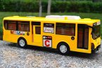 Large Scale Green / Yellow Kids Plastics City Bus Toy