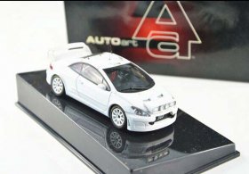 1:43 White / Red AUTOART Diecast Peugeot 307 WRC Model