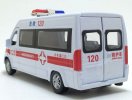 White Kids Diecast Ford Transit Ambulance Van Bus Toy