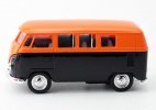 Kids Orange-Black Welly 1:36 Scale Diecast 1963 VW T1 Bus Toy