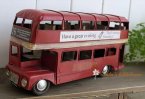 NO.76 Red Tinplate Retro Style London Double Decker Bus Model