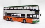 White 1:76 Scale NEOPLAN Hong Kong Double-Decker Bus Model