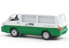 1:64 Scale Green-White Diecast Jinbei Hiace Classic Van Model